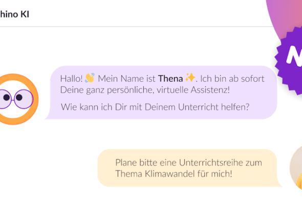 Thena die KI unterstützt eine Lehrkraft bei der Planung des Unterrichts