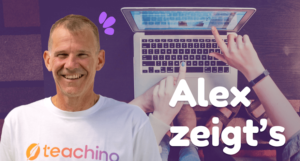 Lehrer Kollegen arbeiten an einem Laptop