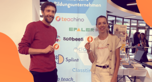 Teachino Gründer Stefan und CMO Hanna am Exciting Edu Kongross