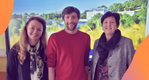 Dr. Barbara Zuliani (IME-Institutsleiterin), Stefan Raffeiner (Gründer und Geschäftsführer von Teachino), Marianne Obermüller, MSc (PMS-Schulleiterin),