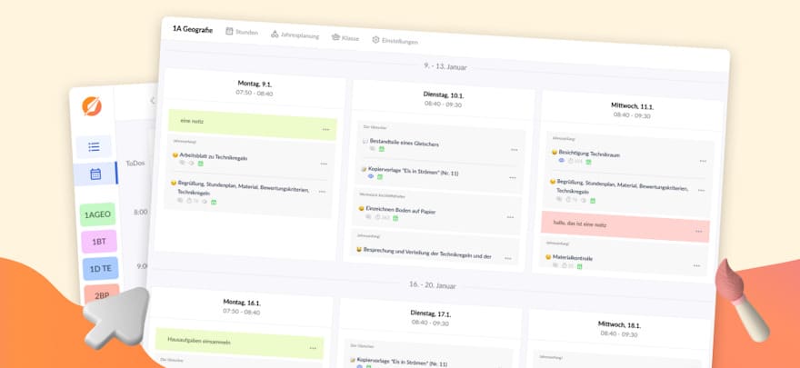 Eine neue Stundenplanansicht und viele Farben – das größte Update, seit es Teachino gibt