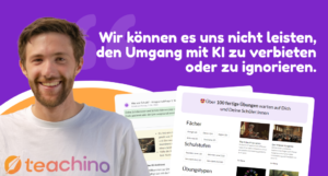 Zitat Stefan Raffeiner zu KI in der Schule: "Wir können es uns nicht leisten, den Umgang mit KI zu verbieten oder zu ignorieren."