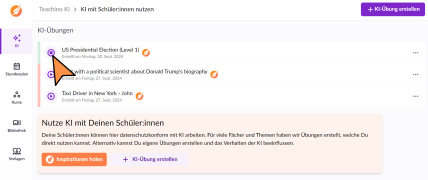 KI im Unterricht: Übungen stoppen